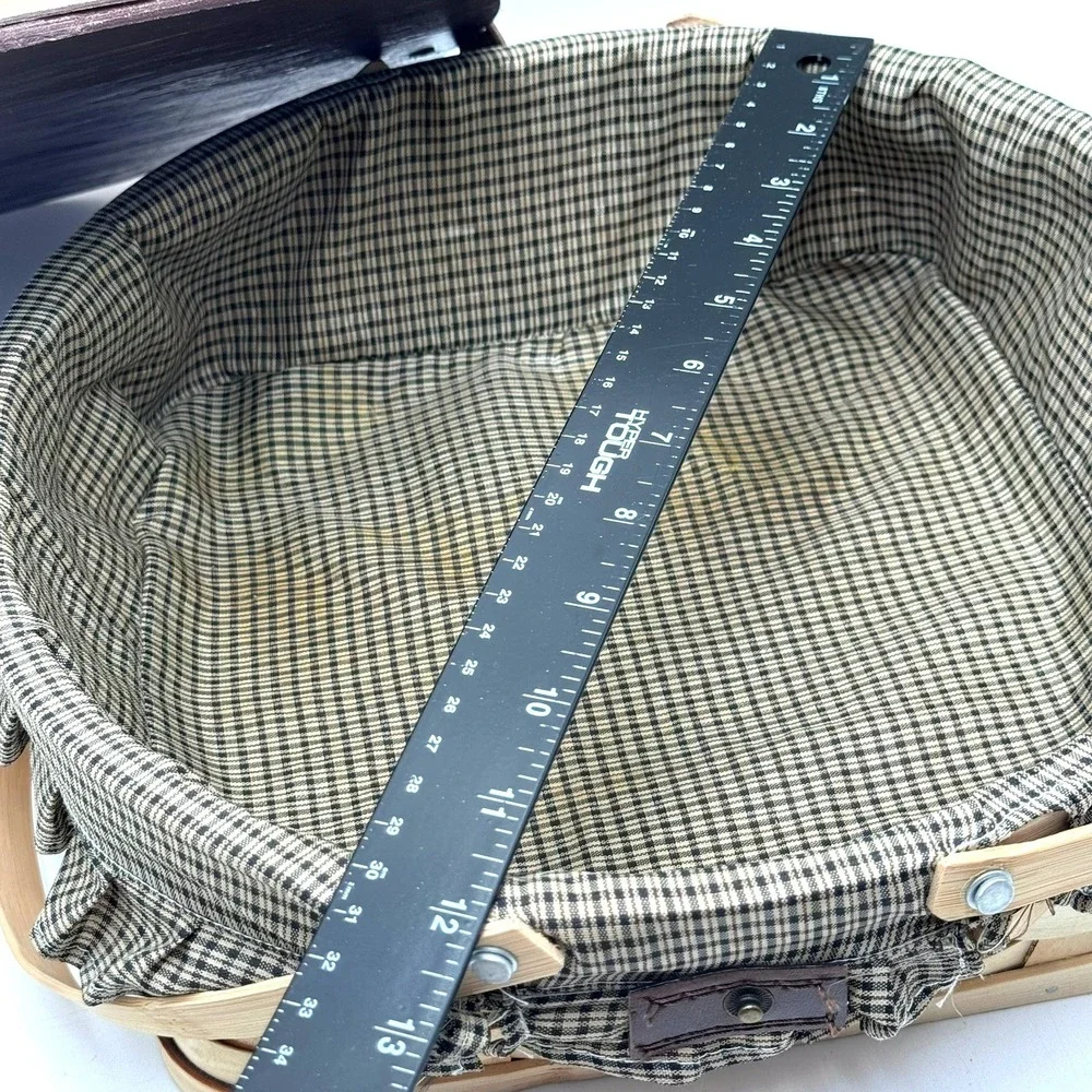 Vintage Autumn Inspirations Ceramic Apple Pie Plate Woven Basket Carrier Set